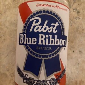 Pabst Blue Ribbon Beer Shaped Glass Cup Mug